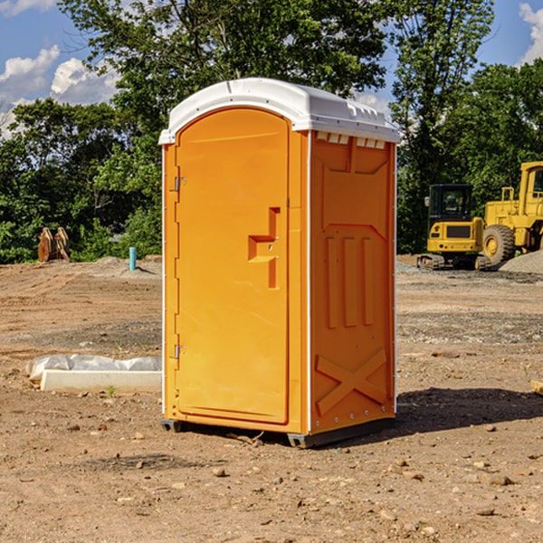 how often are the portable restrooms cleaned and serviced during a rental period in Baumstown PA